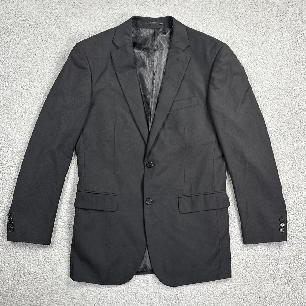 Giorgio Fiorelli Blazer Men 40R Black‎ Superlux Super Fine 150 Dual Vent Jacket